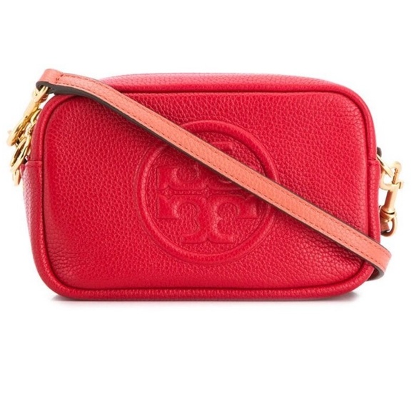 Tory Burch Handbags - Pre-owned in excellent condition Tory Burch red/pink Perry Bombe mini crossbody